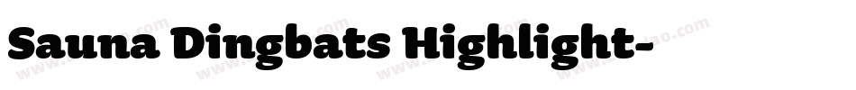 Sauna Dingbats Highlight字体转换